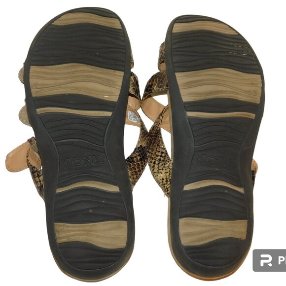 Vionic Snake Print Sandals Size 10 - Picture 9 of 9